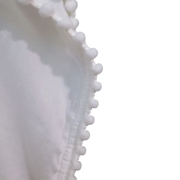 NWT Draper James RSVP White Pom Trim Cover-Up Kaftan Size Small - Picture 4 of 6
